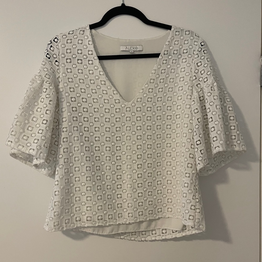 ALEXIS Eyelet Blouse, Small